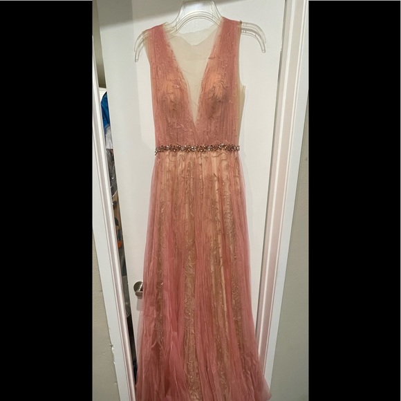 Modessa Couture Peach/Pink Prom Evening Gown  Size 6 Brand New with Tug - Picture 6 of 10